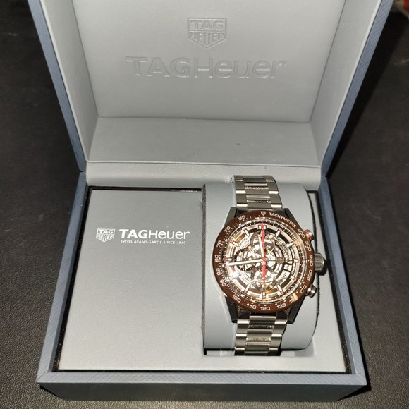 TAG Heuer Carrera Calibre 01 Skeleton Men's Watch - CAR201U.BA0766 - 43MM AUTO - Picture 2 of 15